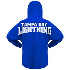 Tampa Bay Lightning Fanatics Women's Jersey Lace-Up V-Neck Long Sleeve Hoodie T-Shirt - Blue - NHL 200459761