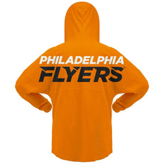 Philadelphia Flyers Fanatics Women's Jersey Lace-Up V-Neck Long Sleeve Hoodie T-Shirt - Orange - NHL 200459770