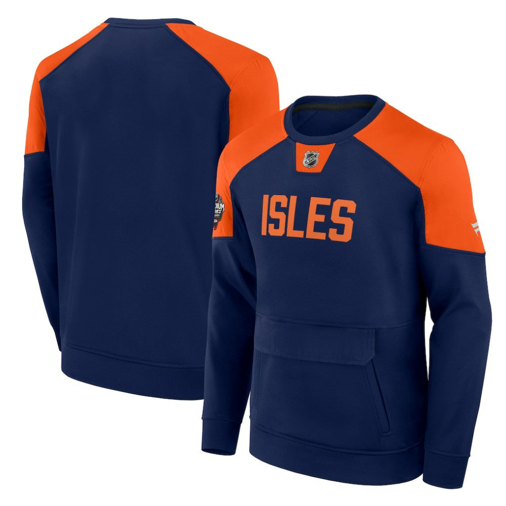New York Islanders Fanatics 2024 NHL Stadium Series Authentic Pro Fleece Logo Pullover Sweatshirt - Navy - NHL 200460332