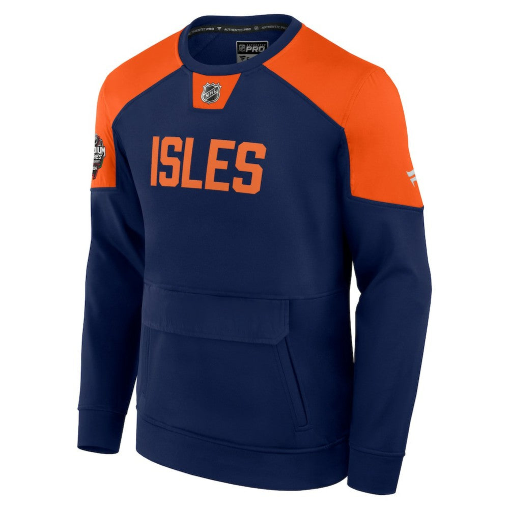 New York Islanders Fanatics 2024 NHL Stadium Series Authentic Pro Fleece Logo Pullover Sweatshirt - Navy - NHL 200460332