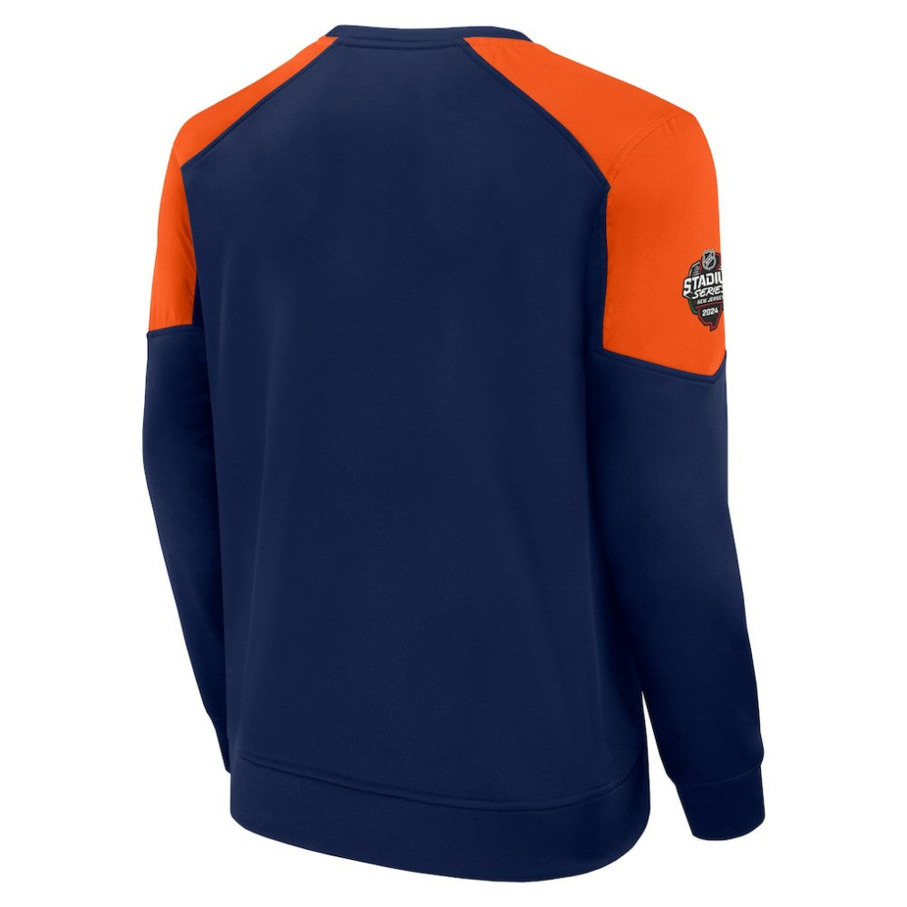 New York Islanders Fanatics 2024 NHL Stadium Series Authentic Pro Fleece Logo Pullover Sweatshirt - Navy - NHL 200460332