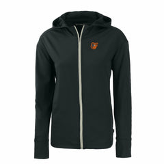 Baltimore Orioles Cutter & Buck Women's Daybreak Eco Recycled Full-Zip Hoodie - Black - MLB Sale