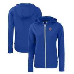 Chicago Cubs Cutter & Buck Women's Daybreak Eco Recycled Full-Zip Hoodie - Royal - MLB Lifestyle