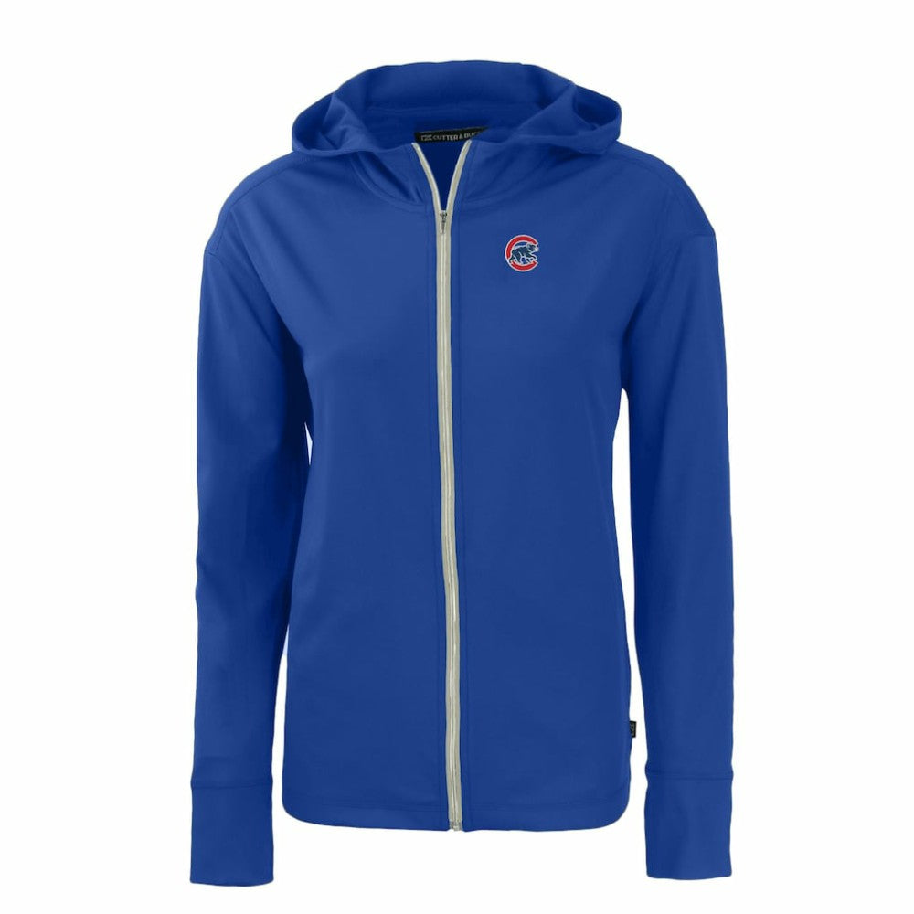 Chicago Cubs Cutter & Buck Women's Daybreak Eco Recycled Full-Zip Hoodie - Royal - MLB Lifestyle