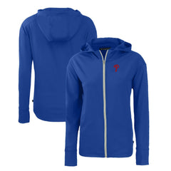 Philadelphia Phillies Cutter & Buck Women's Daybreak Eco Recycled Full-Zip Hoodie - Royal - MLB Sale