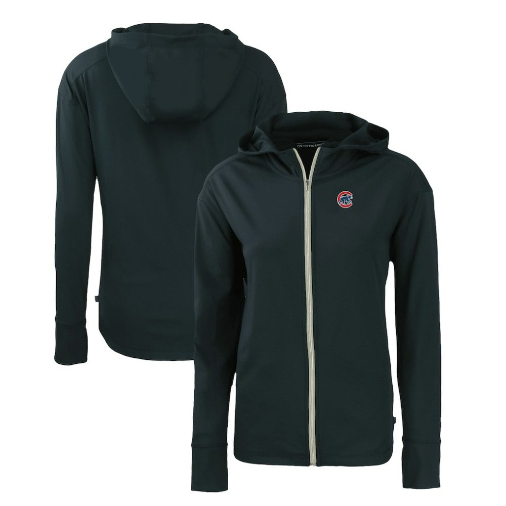 Chicago Cubs Cutter & Buck Women's Daybreak Eco Recycled Full-Zip Hoodie - Navy - MLB Lifestyle
