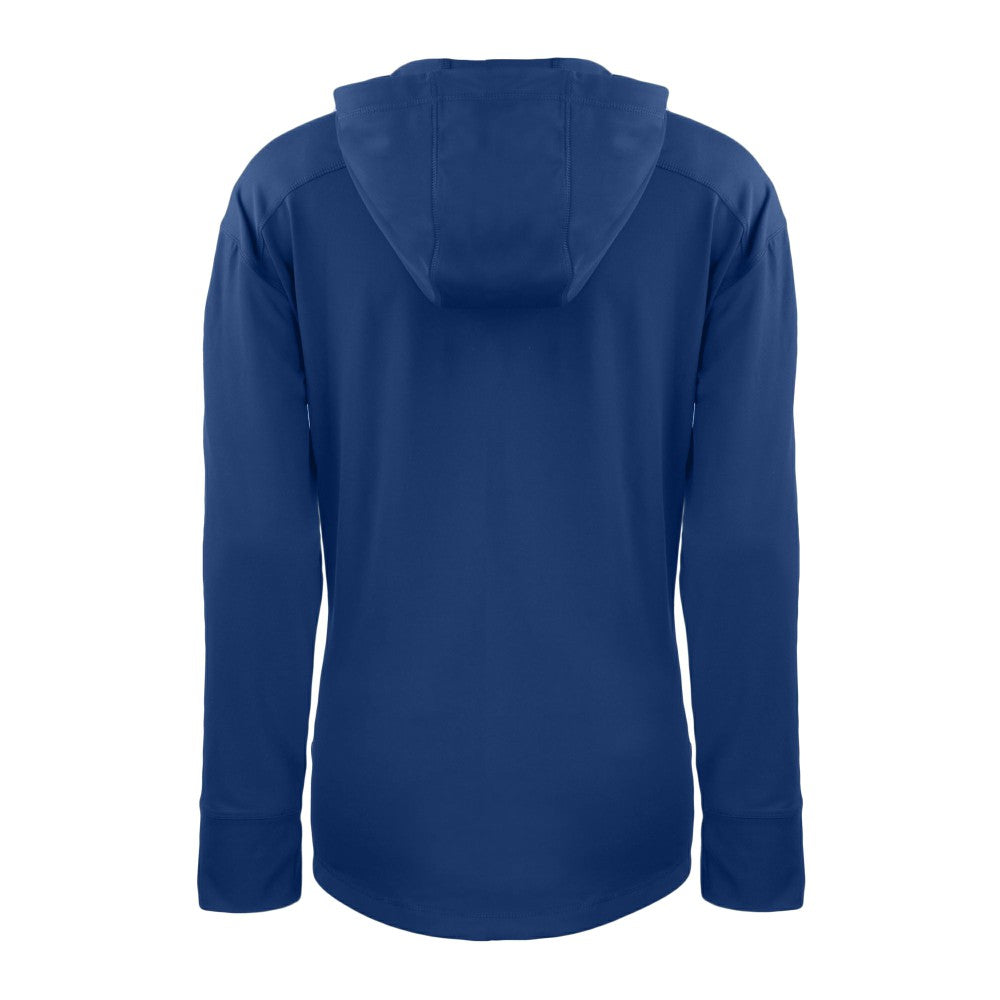 Kansas City Royals Cutter & Buck Women's Daybreak Eco Recycled Half-Zip Hoodie - Royal - MLB Lifestyle