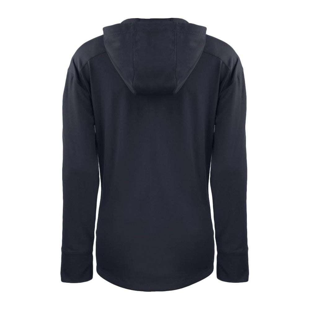 Atlanta Braves Cutter & Buck Women's Daybreak Eco Recycled Half-Zip Hoodie - Navy - MLB Lifestyle