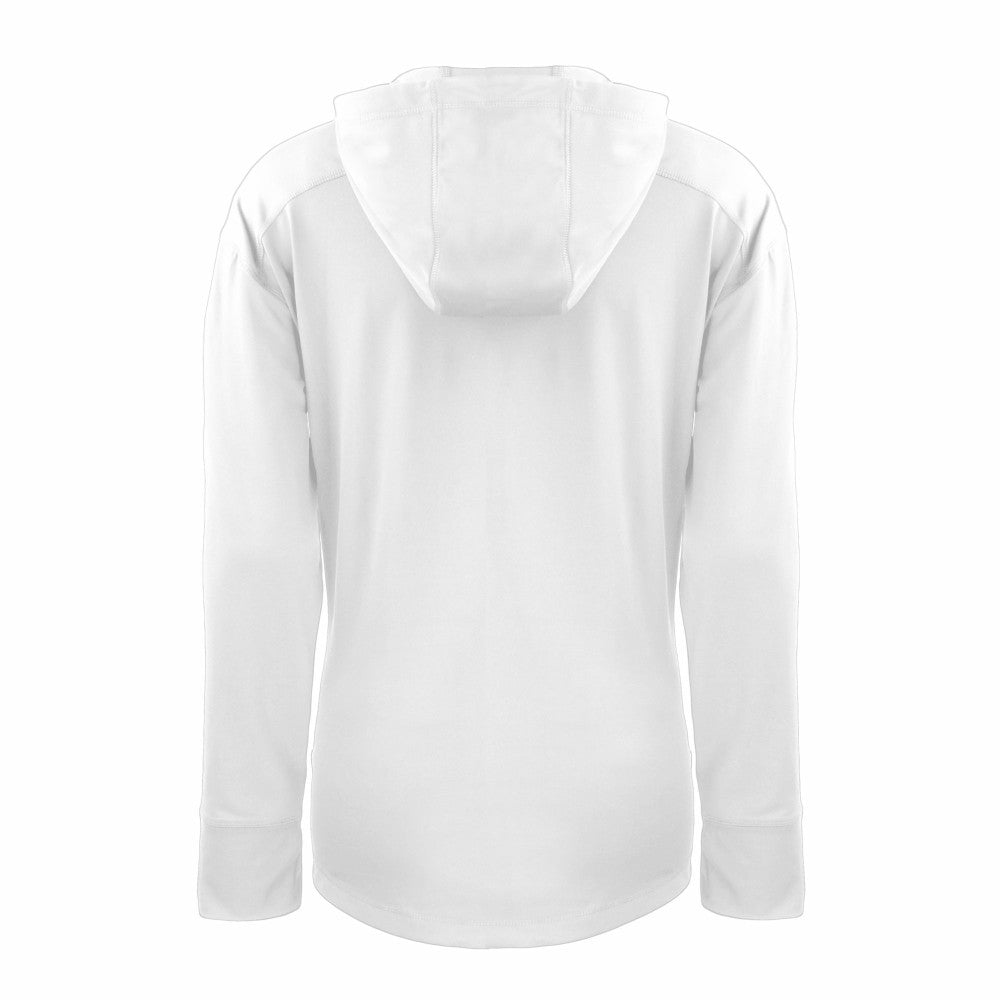 Milwaukee Brewers Cutter & Buck Women's Daybreak Eco Recycled Half-Zip Hoodie - White - MLB Discount
