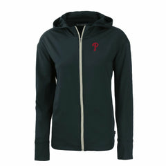 Philadelphia Phillies Cutter & Buck Women's Daybreak Eco Recycled Full-Zip Hoodie - Navy - MLB Lifestyle
