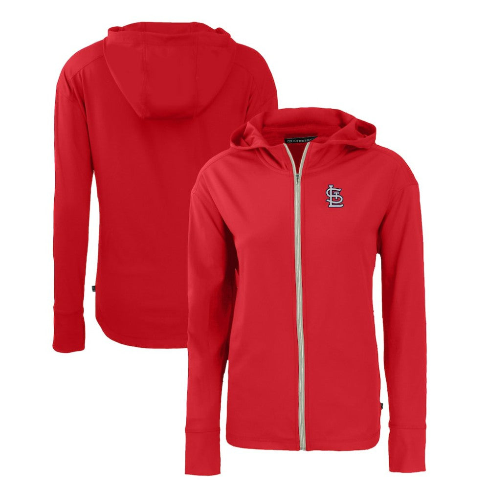 St. Louis Cardinals Cutter & Buck Women's Daybreak Eco Recycled Full-Zip Hoodie - Red - MLB Discount