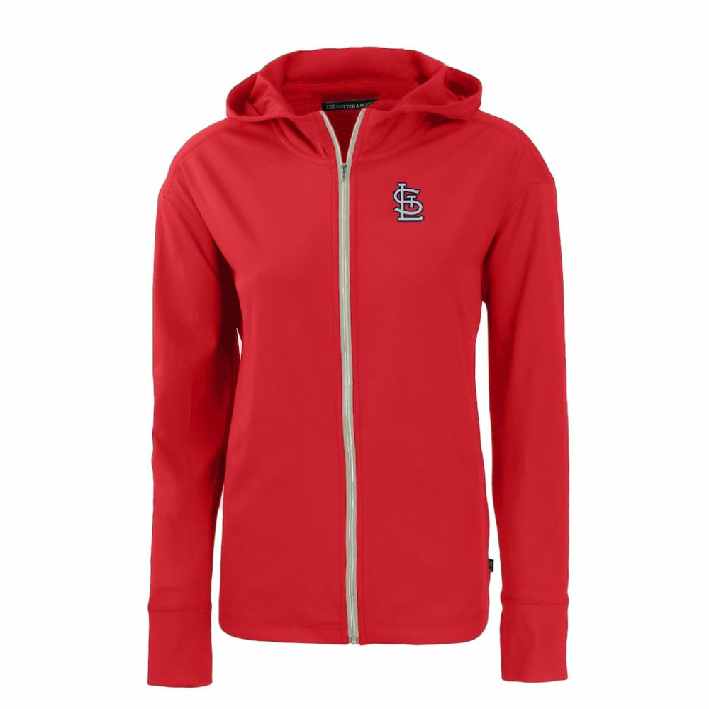 St. Louis Cardinals Cutter & Buck Women's Daybreak Eco Recycled Full-Zip Hoodie - Red - MLB Discount