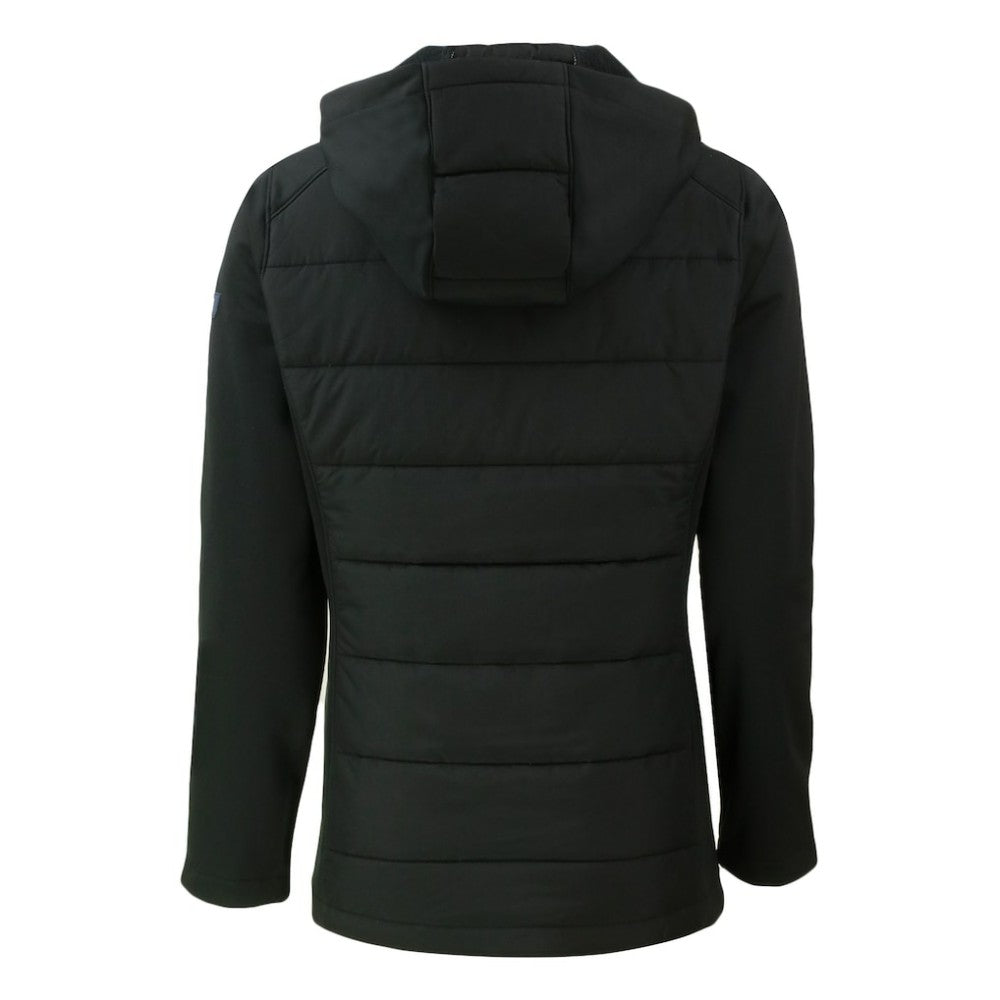 Baltimore Orioles Cutter & Buck Women's Evoke Hybrid Eco Softshell Recycled Full-Zip Hoodie Jacket - Black - MLB Sale