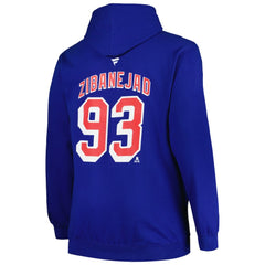 Mika Zibanejad New York Rangers Profile Big & Tall Name & Number Pullover Hoodie - Blue - NHL 200464396