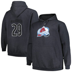 Nathan MacKinnon Colorado Avalanche Profile Big & Tall Name & Number Pullover Hoodie - Charcoal - NHL 200464397