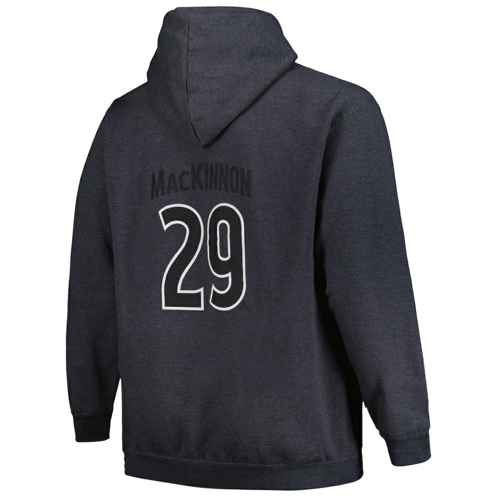 Nathan MacKinnon Colorado Avalanche Profile Big & Tall Name & Number Pullover Hoodie - Charcoal - NHL 200464397