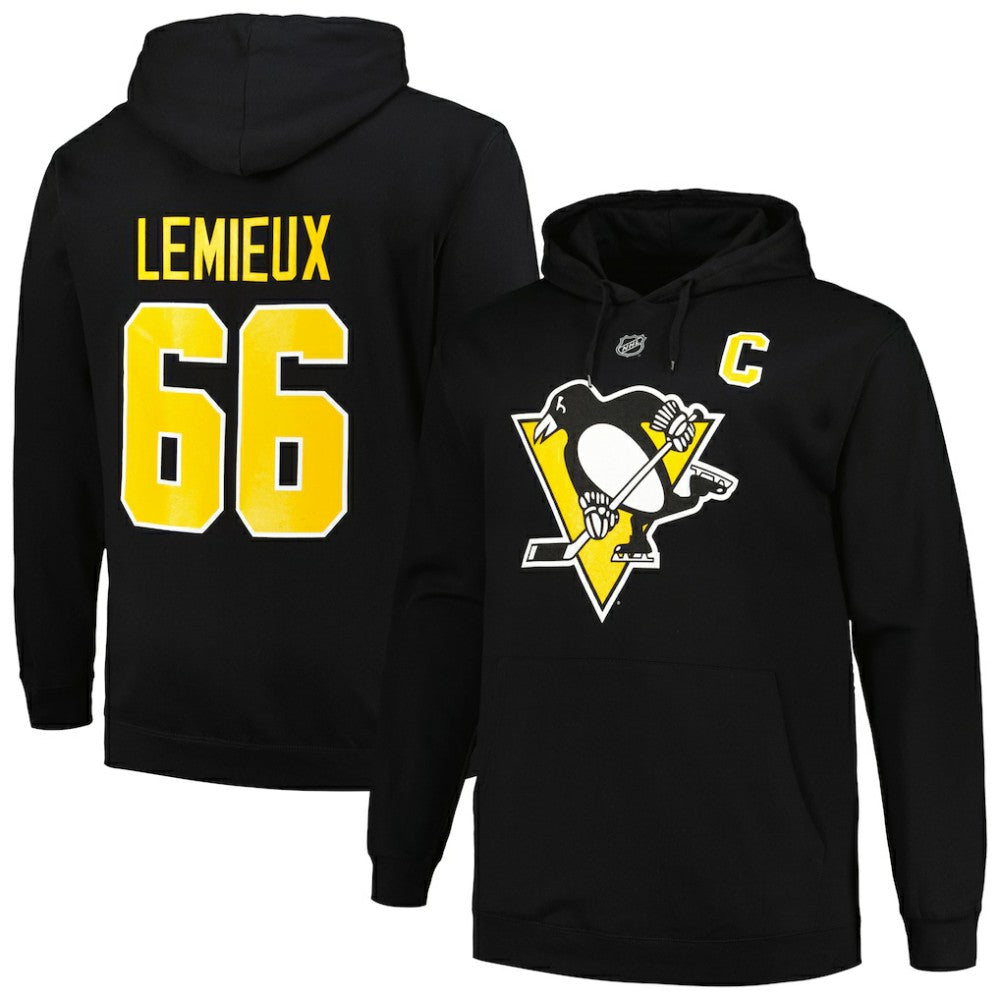 Mario Lemieux Pittsburgh Penguins Mitchell & Ness Name & Number Pullover Hoodie - Black - NHL 200464402