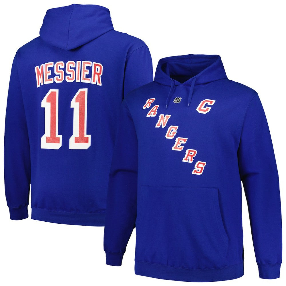 Mark Messier New York Rangers Mitchell & Ness Name & Number Pullover Hoodie - Blue - NHL 200464404