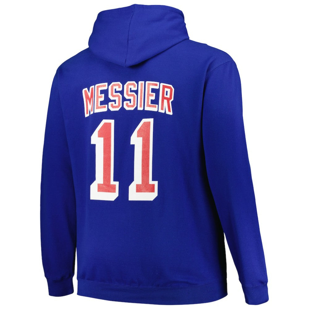 Mark Messier New York Rangers Mitchell & Ness Name & Number Pullover Hoodie - Blue - NHL 200464404