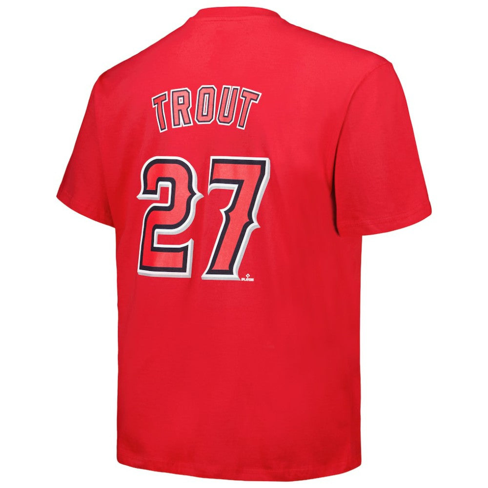 Mike Trout Los Angeles Angels Fanatics Big & Tall Name & Number T-Shirt - Red - Fanatics Discount