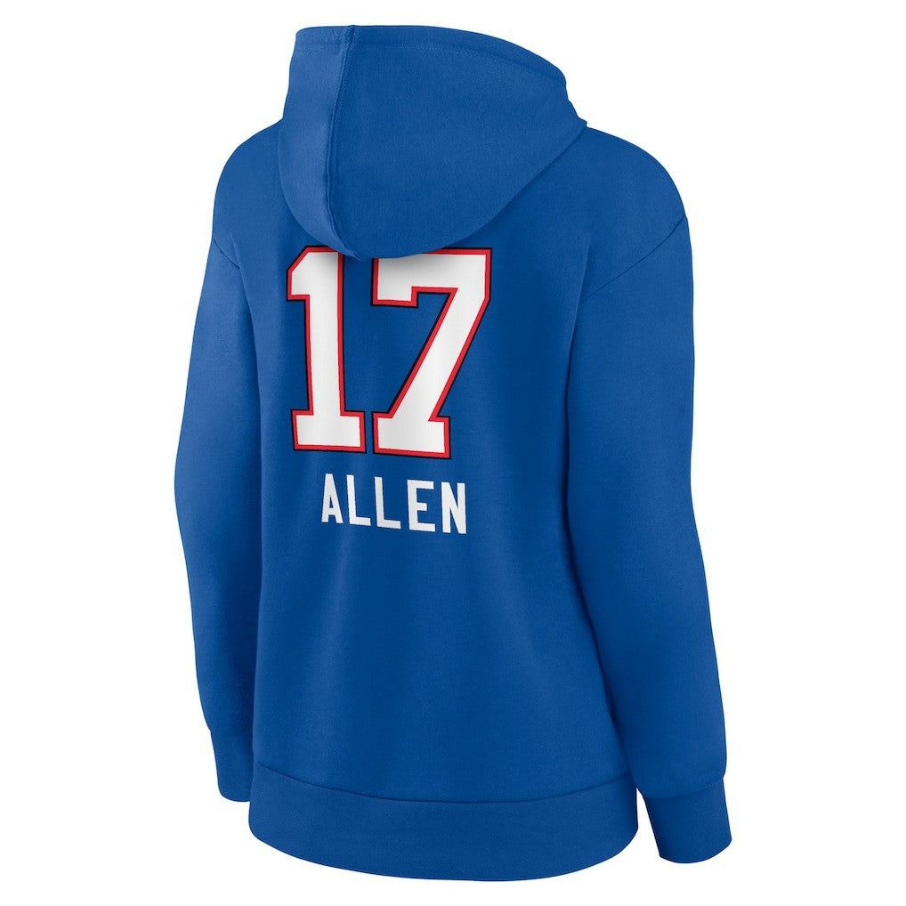 Josh Allen Buffalo Bills Women's Team Wordmark Pullover Hoodie Royal