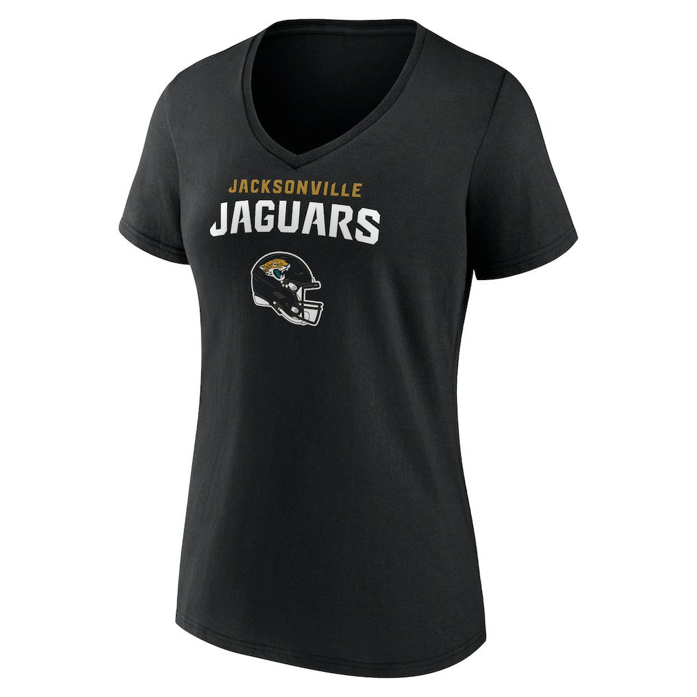 Trevor Lawrence Jacksonville Jaguars Women's Team Wordmark Name & Number V-Neck T-Shirt Black