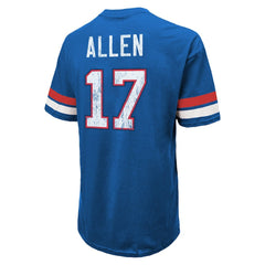 Josh Allen Buffalo Bills Majestic Threads Name & Number Oversize Fit T-Shirt Royal