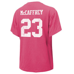 Christian McCaffrey San Francisco 49ers Majestic Threads Women's Name & Number T-Shirt Pink