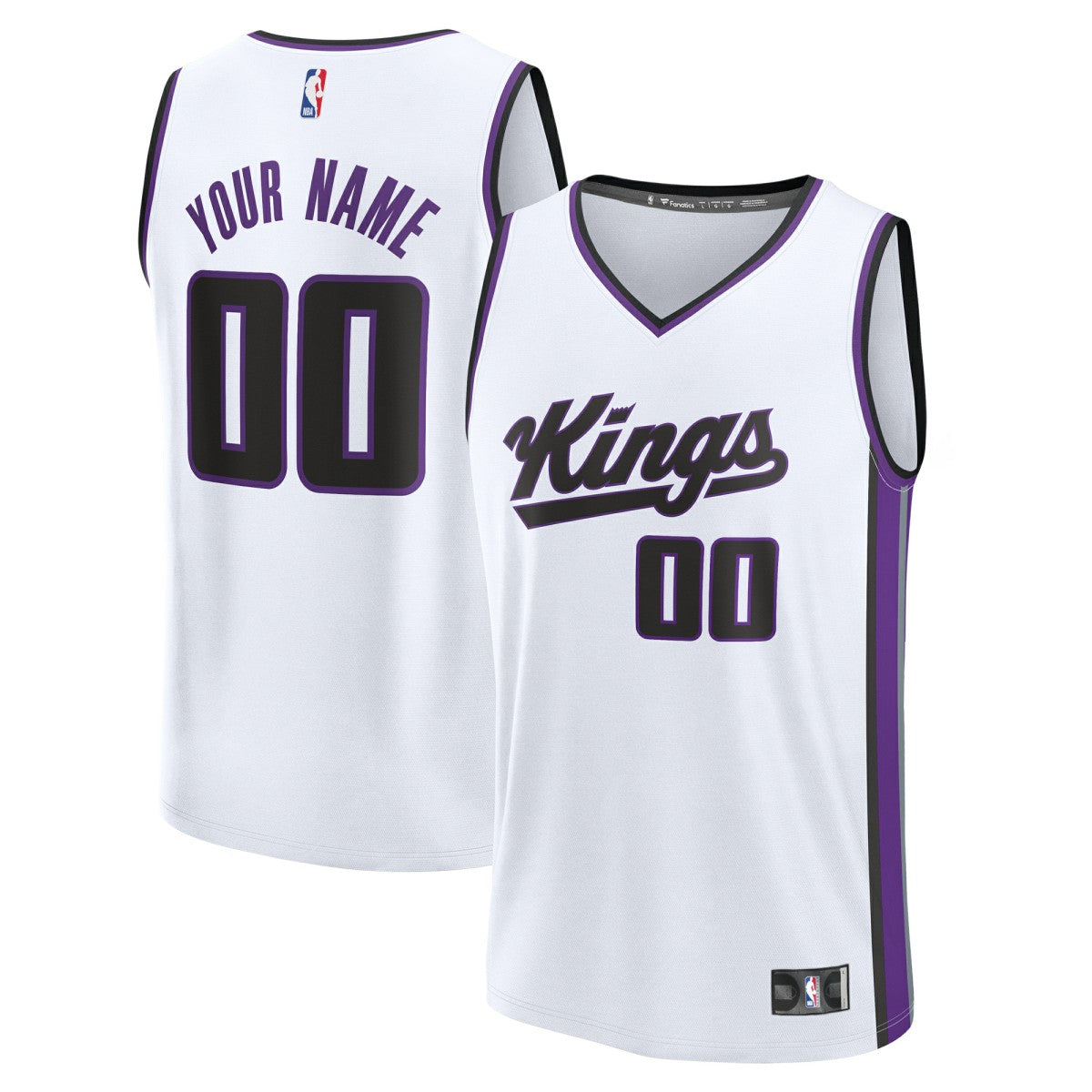 Sacramento Kings Fast Break Custom Jersey Association Edition White | Fanatics