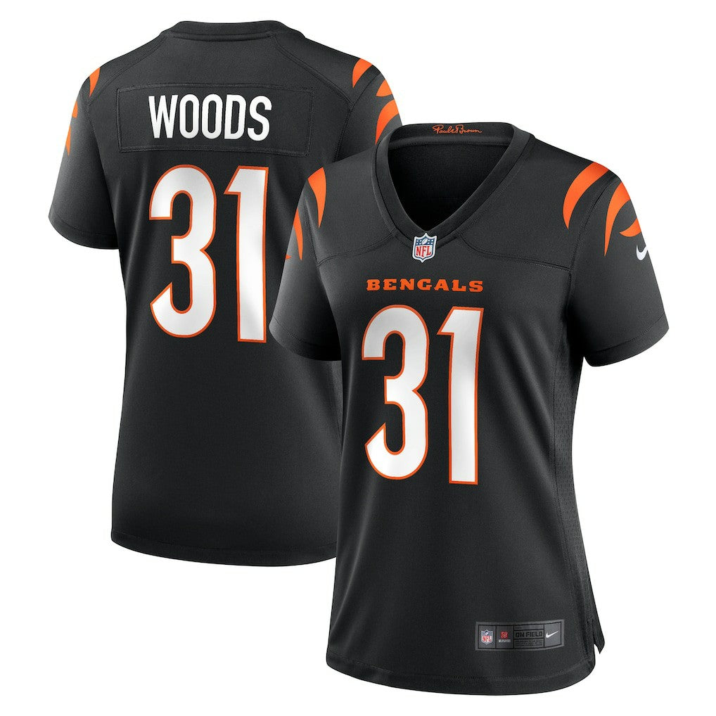 Nike Ickey Woods Cincinnati Bengals Women's Retired Player Game Jersey Black