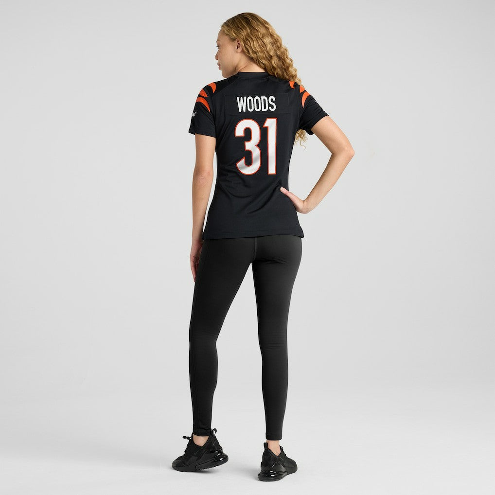 Nike Ickey Woods Cincinnati Bengals Women's Retired Player Game Jersey Black