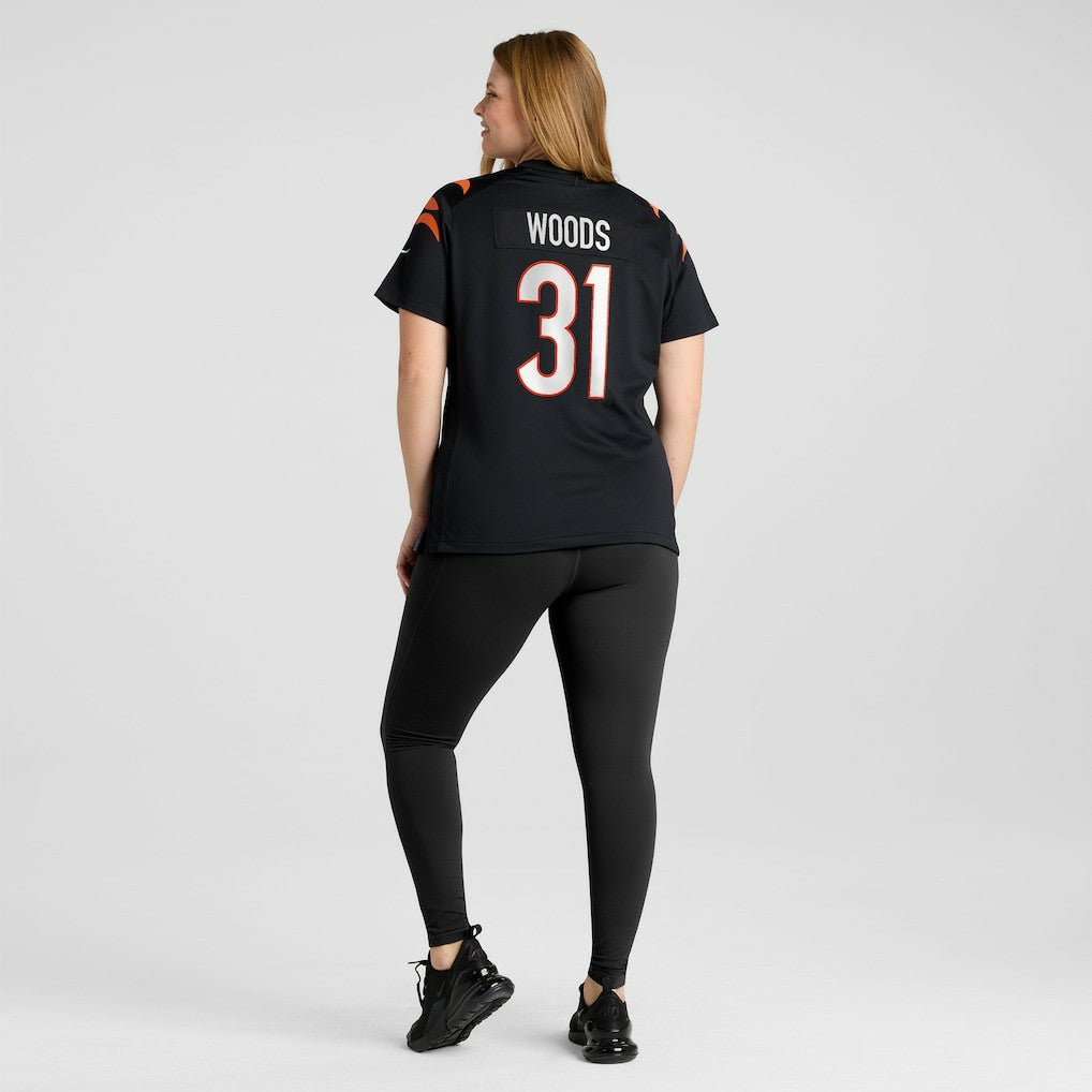 Nike Ickey Woods Cincinnati Bengals Women's Retired Player Game Jersey Black