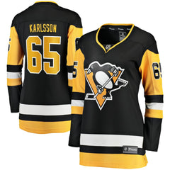 Erik Karlsson Pittsburgh Penguins Fanatics Women's Home Breakaway Jersey - Black - NHL 200479094