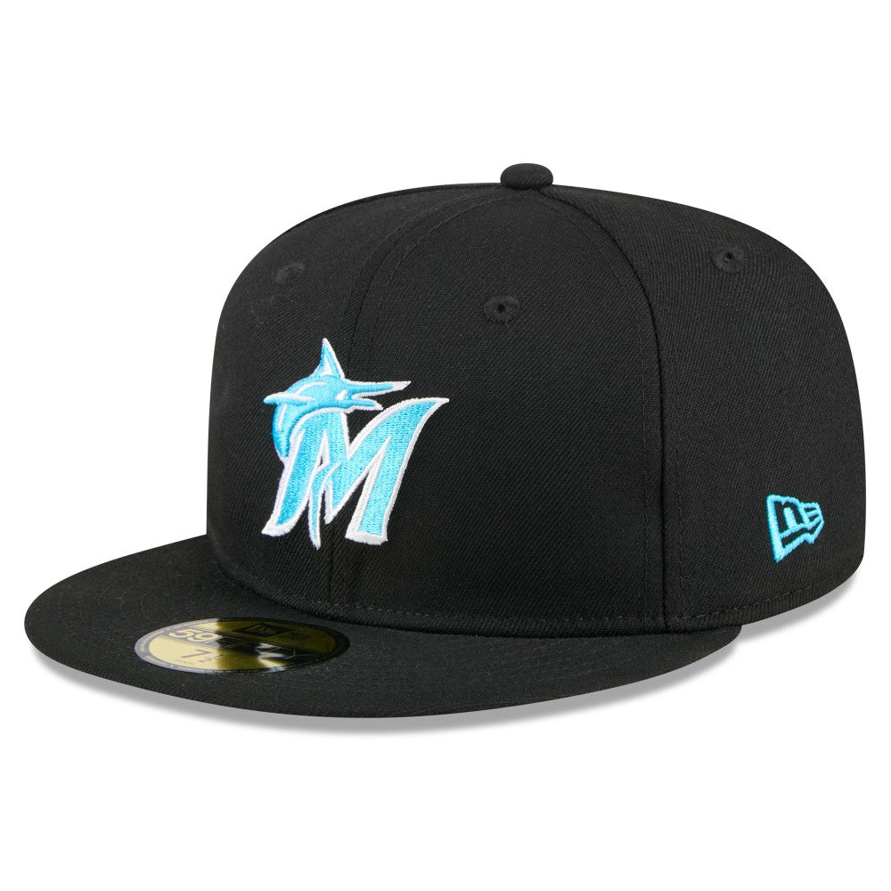 Miami Marlins New Era 2024 Father's Day 59FIFTY Fitted Hat - Black - New Era on Sale