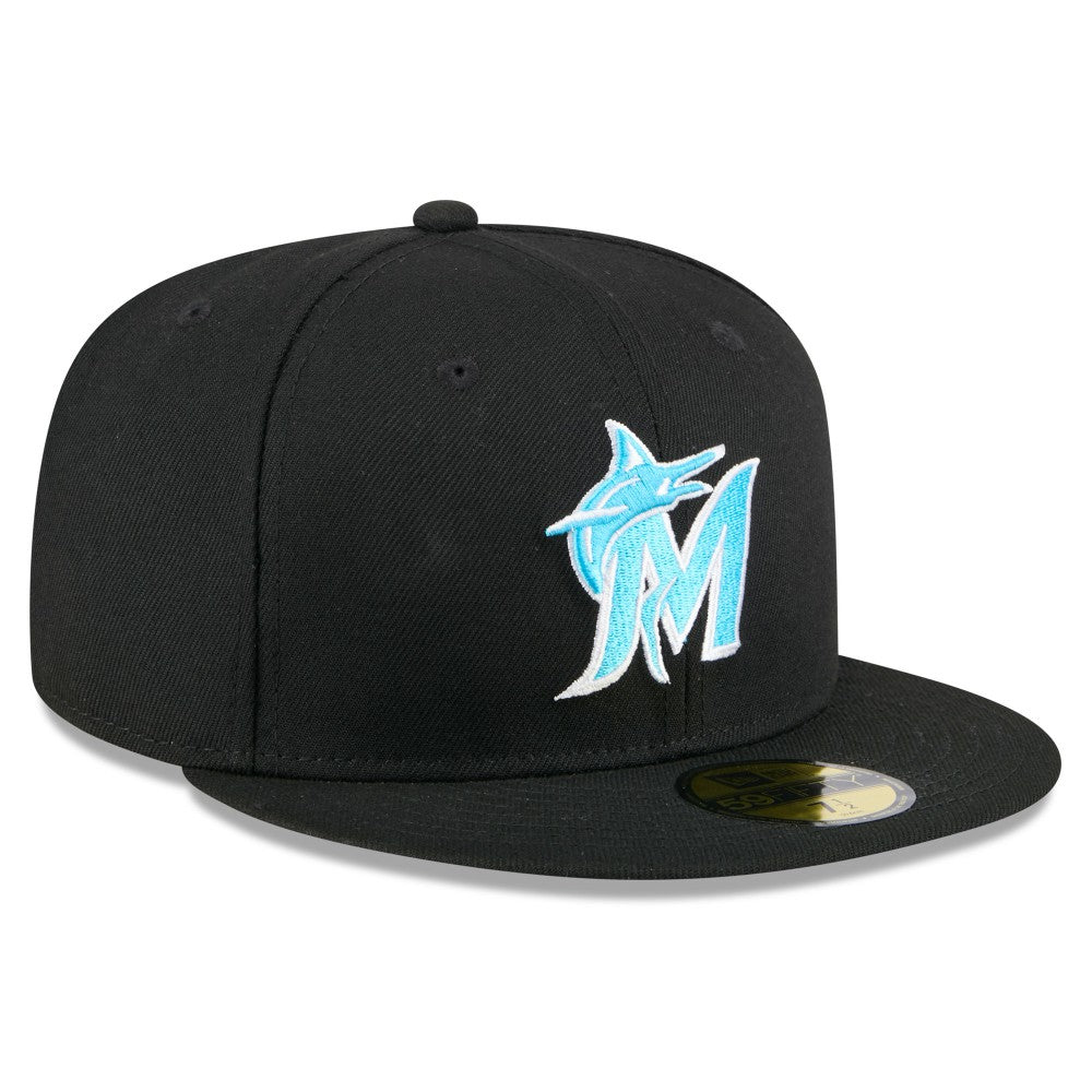Miami Marlins New Era 2024 Father's Day 59FIFTY Fitted Hat - Black - New Era on Sale