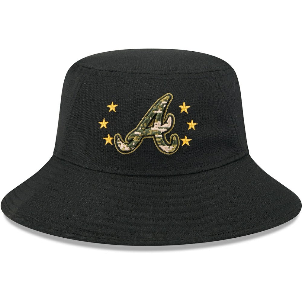 Atlanta Braves New Era 2024 Armed Forces Day Bucket Hat - Black - New Era on Sale