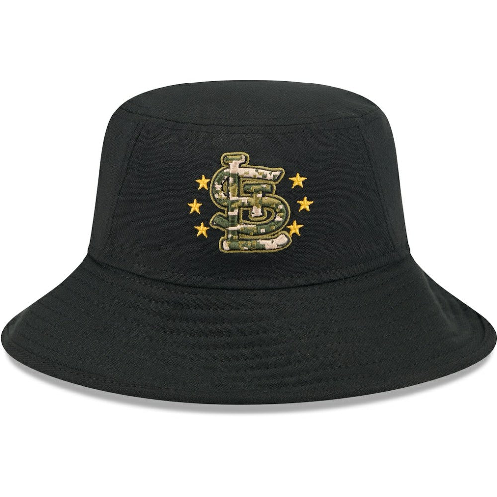 St. Louis Cardinals New Era 2024 Armed Forces Day Bucket Hat - Black - New Era Discount