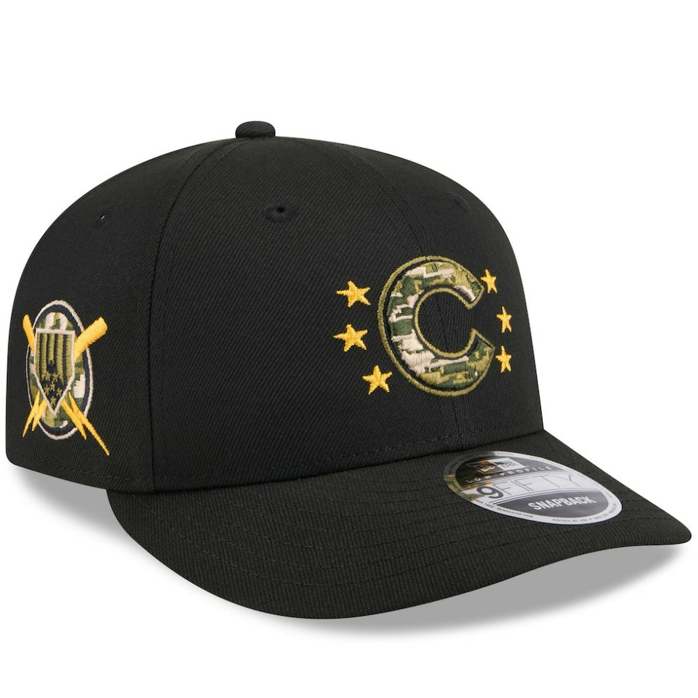 Chicago Cubs New Era 2024 Armed Forces Day Low Profile 9FIFTY Snapback Hat - Black - New Era Discount