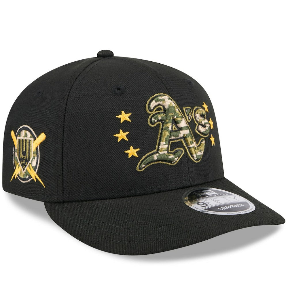 Athletics New Era 2024 Armed Forces Day Low Profile 9FIFTY Snapback Hat - Black - New Era Online