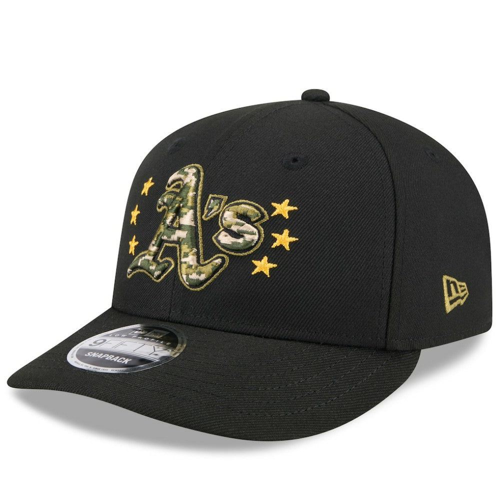 Athletics New Era 2024 Armed Forces Day Low Profile 9FIFTY Snapback Hat - Black - New Era Online