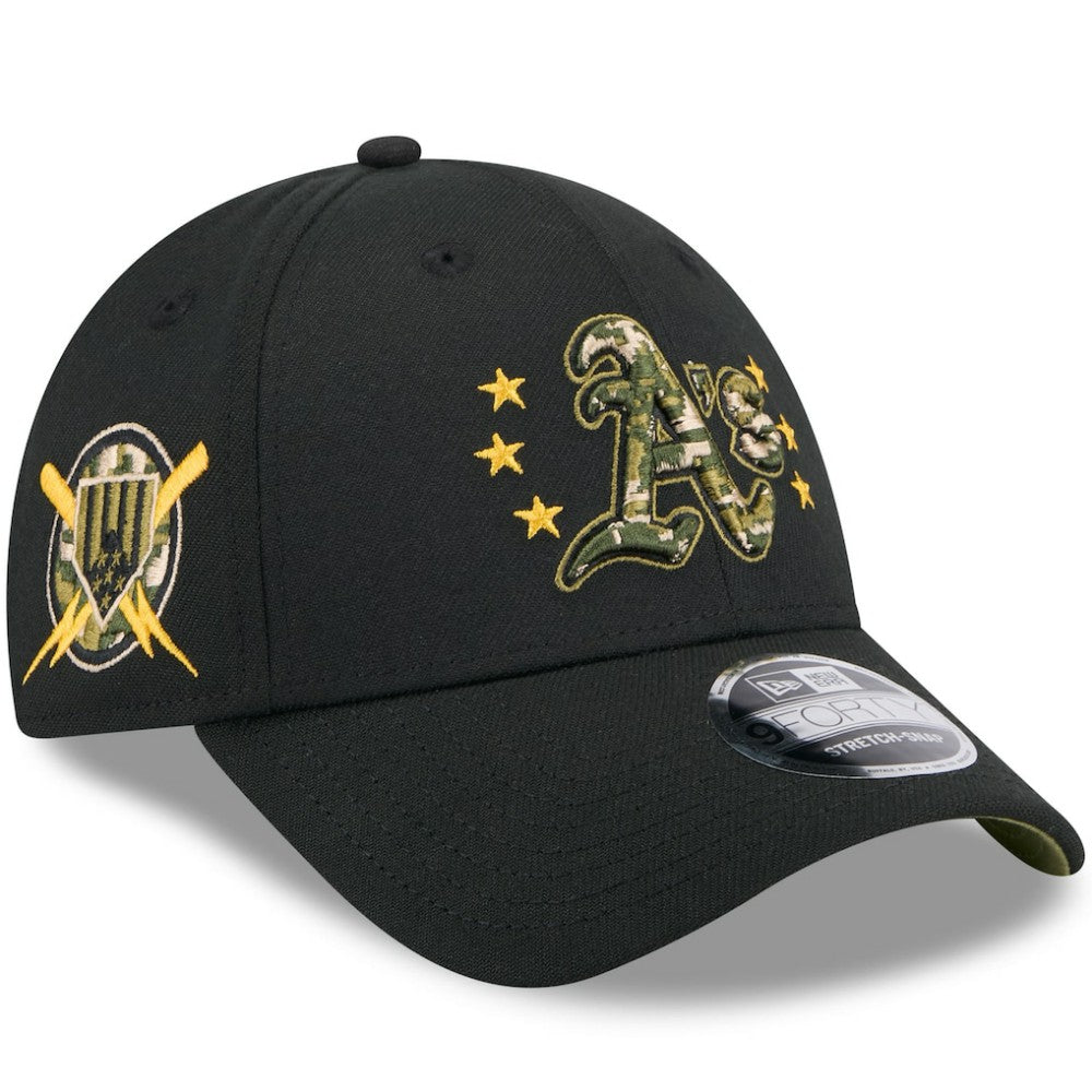 Athletics New Era 2024 Armed Forces Day 9FORTY Adjustable Hat - Black - New Era Discount