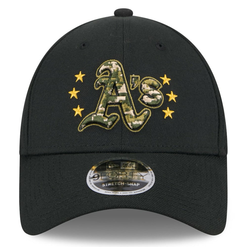 Athletics New Era 2024 Armed Forces Day 9FORTY Adjustable Hat - Black - New Era Discount
