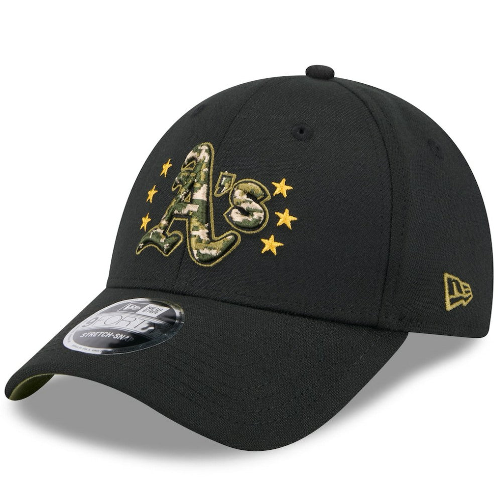 Athletics New Era 2024 Armed Forces Day 9FORTY Adjustable Hat - Black - New Era Discount