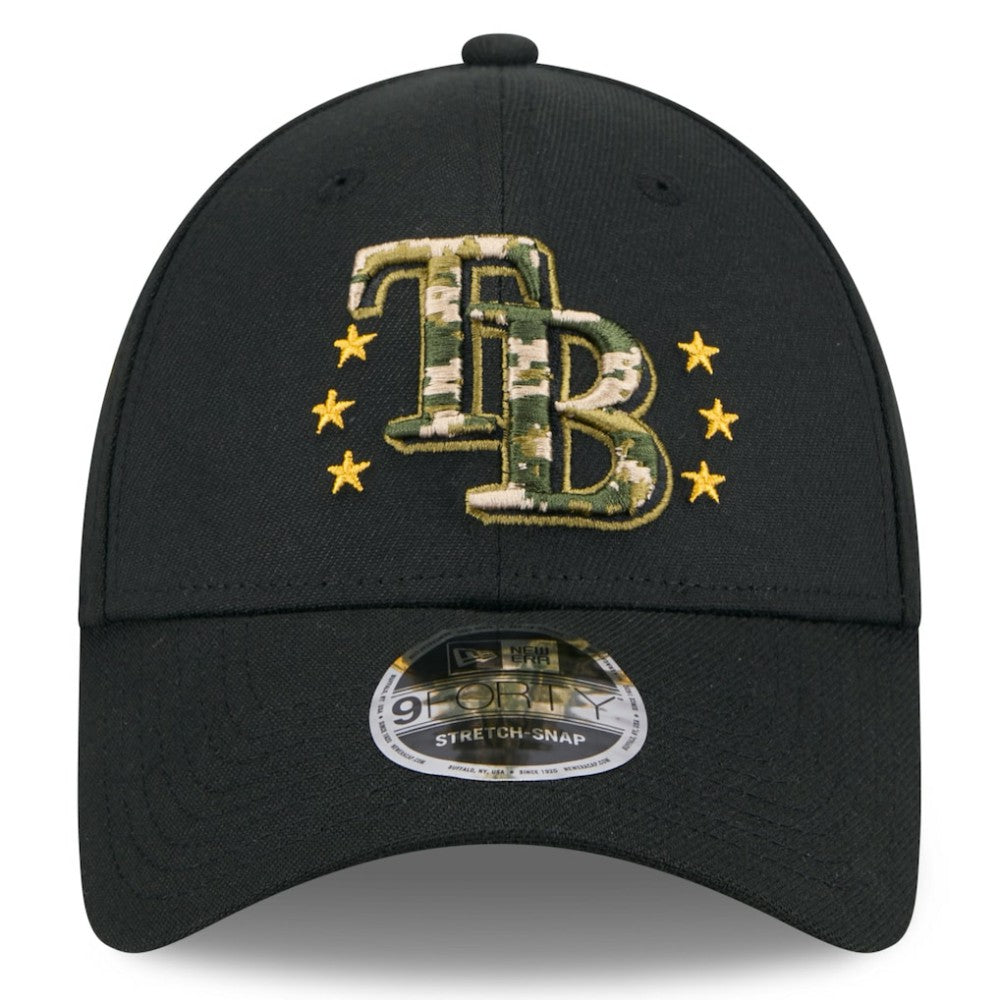 Tampa Bay Rays New Era 2024 Armed Forces Day 9FORTY Adjustable Hat - Black - New Era Sale