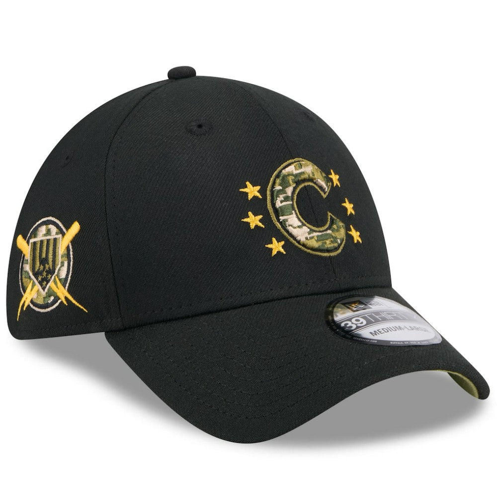 Chicago Cubs New Era 2024 Armed Forces Day 39THIRTY Flex Hat - Black - New Era Lifestyle