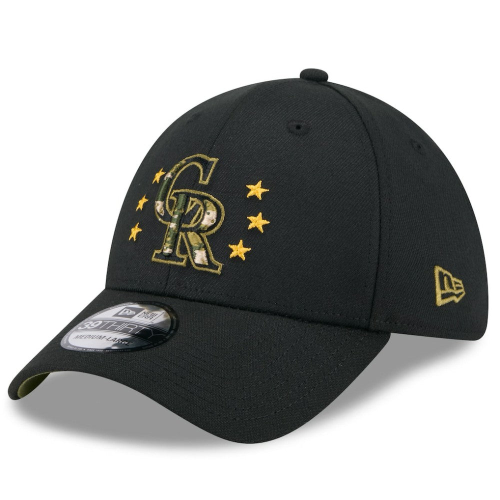 Colorado Rockies New Era 2024 Armed Forces Day 39THIRTY Flex Hat - Black - New Era Online