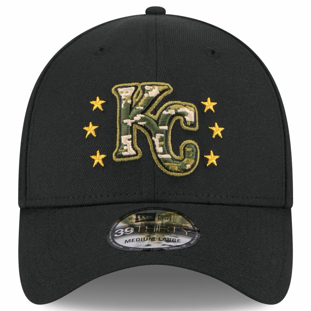 Kansas City Royals New Era 2024 Armed Forces Day 39THIRTY Flex Hat - Black - New Era Discount