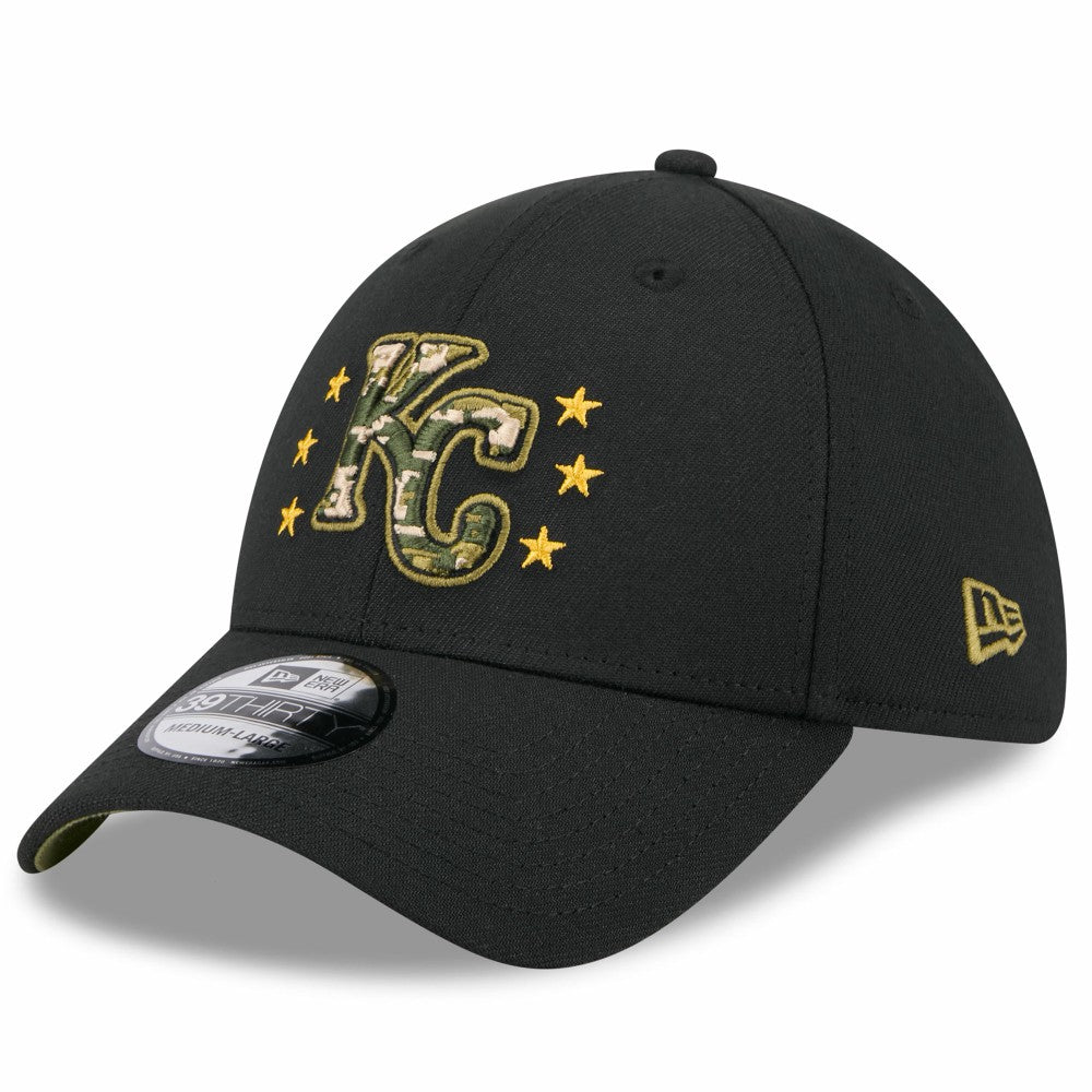 Kansas City Royals New Era 2024 Armed Forces Day 39THIRTY Flex Hat - Black - New Era Discount