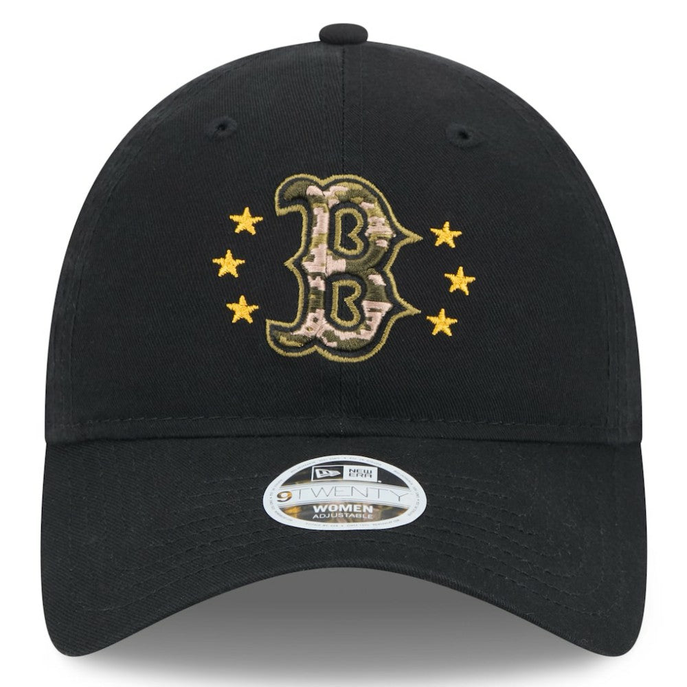 Boston Red Sox New Era Women's 2024 Armed Forces Day 9TWENTY Adjustable Hat - Black - New Era Online