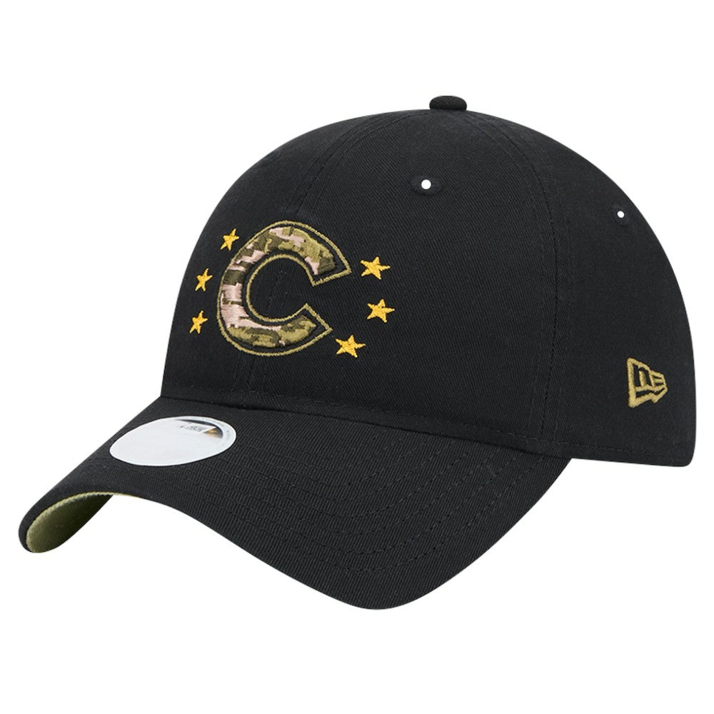 Chicago Cubs New Era Women's 2024 Armed Forces Day 9TWENTY Adjustable Hat - Black - New Era Online